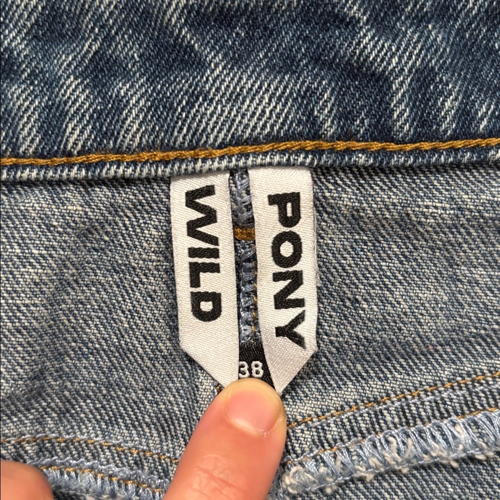 Pony Wild Blue Denim mini skirt - Picture 2 of 3